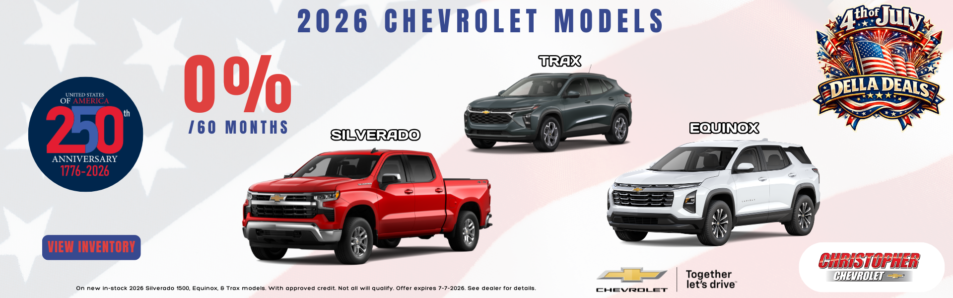 2026 Chevrolet 0% Financing Rate