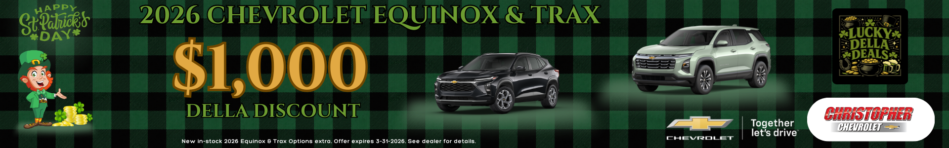 2026 Chevy Trax and Equinox Sale