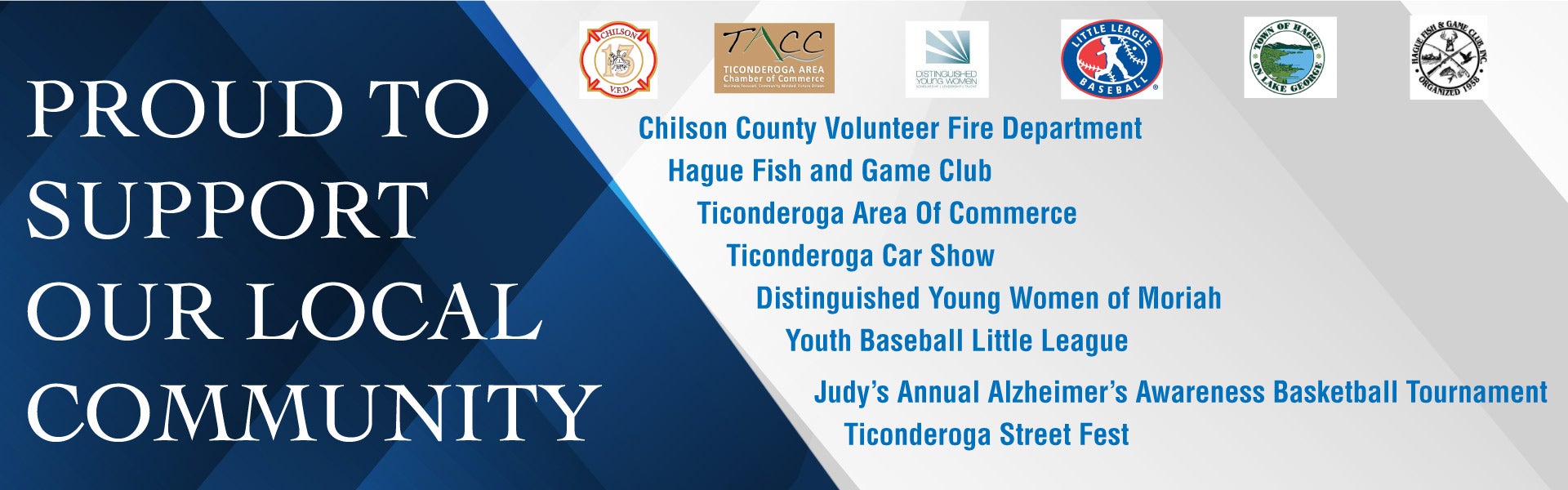 Proud to support our local community.